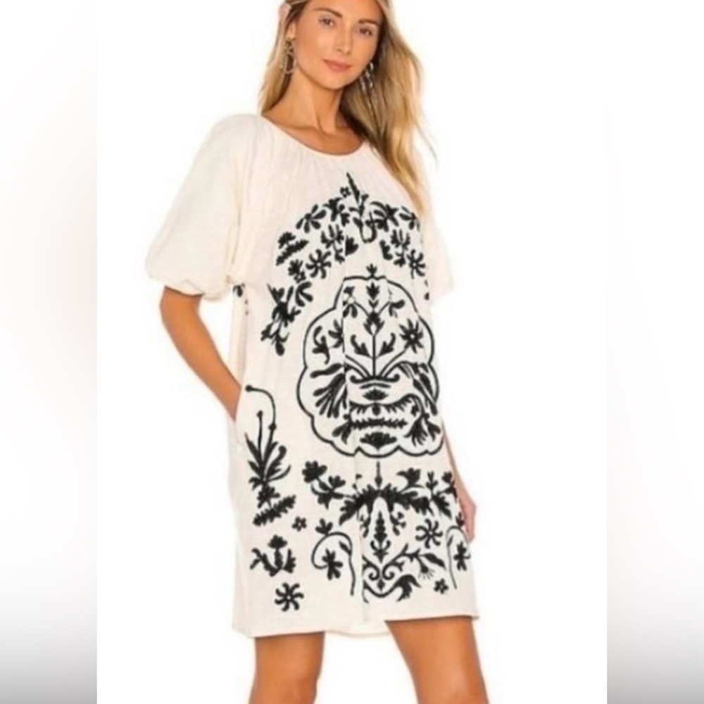 Free people Elegant Cream and Black women’s  Dress